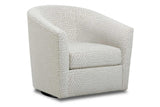 Ritzy Cream Ottoman side view