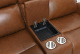 USB charger and power outlet on Victor sofa console
