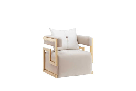 Juliet Cream Accent Chair front view