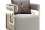 Juliet Taupe Accent Chair front view