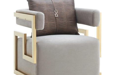 Juliet Taupe Accent Chair front view