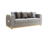 Juliet Taupe Living Room Set loveseat side view