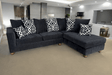 Zander Graphite Sectional sofa front view