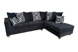 Zander Graphite Sectional sofa side profile