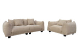 Side view of Homey Brown Living Room Set furniture