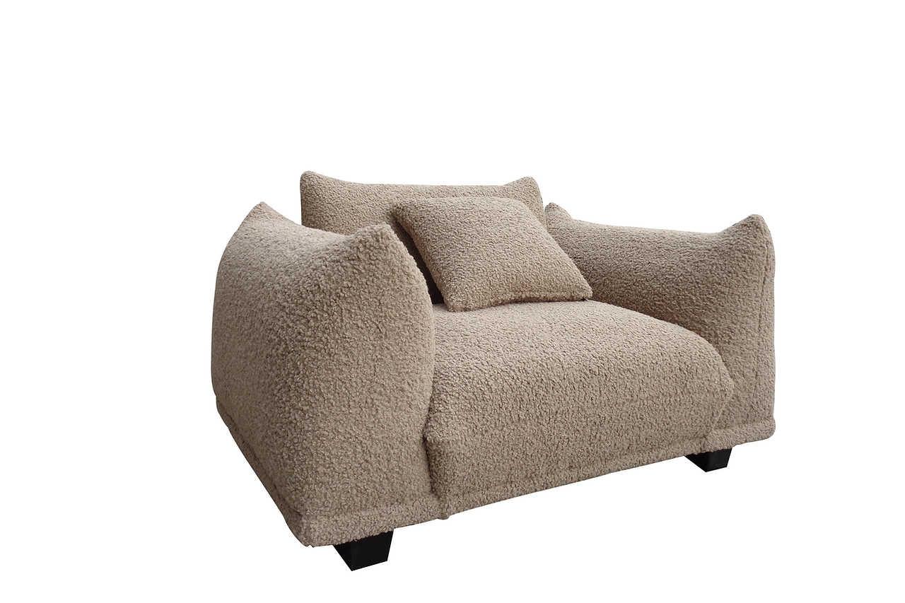 Fabric and armrest detail of Homey Brown furniture