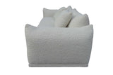 Side profile of Homey White living room set