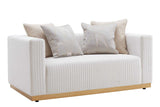 Alisha Ivory floral accent chair, close-up upholstery detail