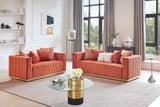 Detailed floral upholstery on Alisha Rust Chair