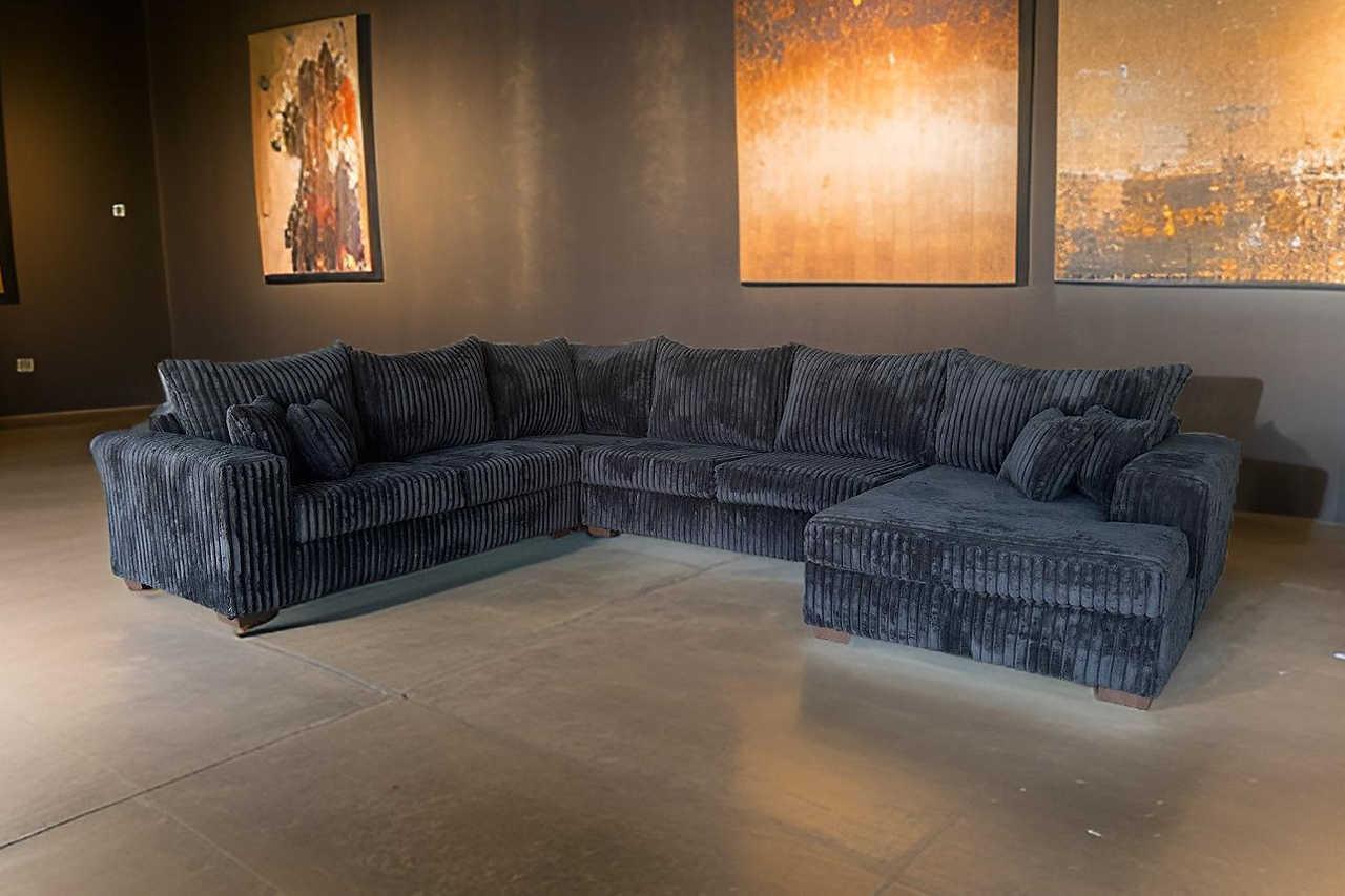 main view of Texan Midnight Blue Sectional sectional sofa