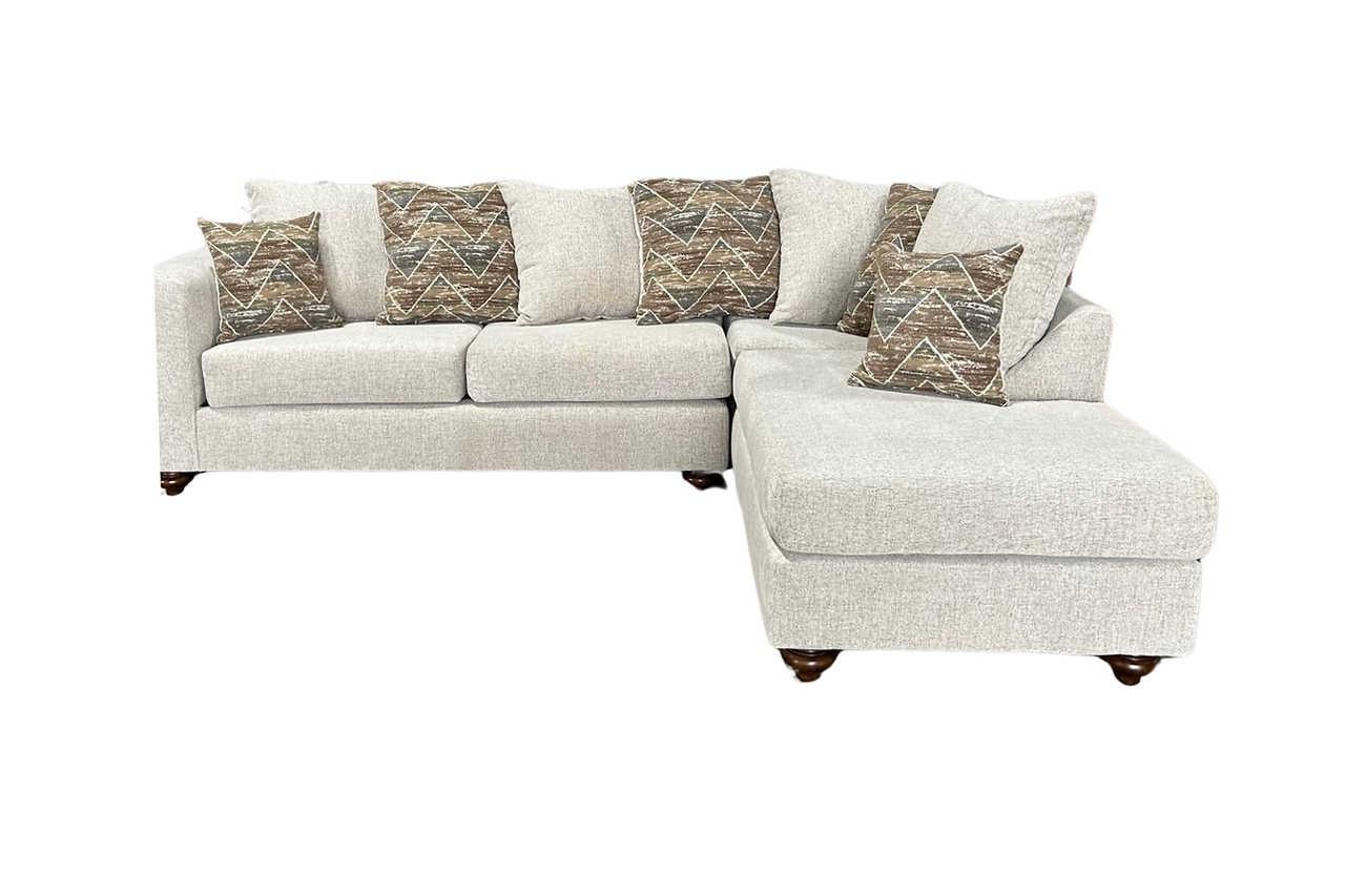 Decora Beige sectional sofa side view