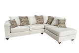 Close-up detail of Decora Beige sectional sofa upholstery