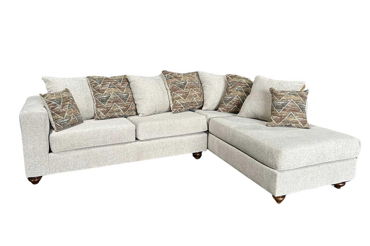 Close-up detail of Decora Beige sectional sofa upholstery