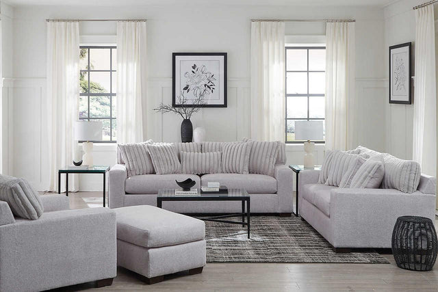 Grady Grey Accent Chair front angle view