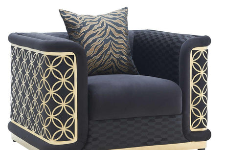 Riya Black Sherpa Nursery Chair angled view showing adjustable headrest