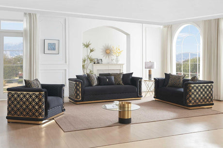 Riya Black Living Room Set main view