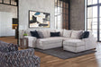 Willett Stone sectional sofa front view