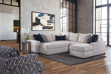 Willett Stone sectional sofa front view