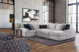 Willett Stone sectional sofa detailed fabric close up