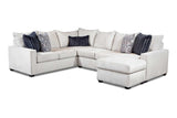 Willett Stone sectional sofa angled front view