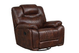 Galveston brown 3-piece reclining set assembled in living room