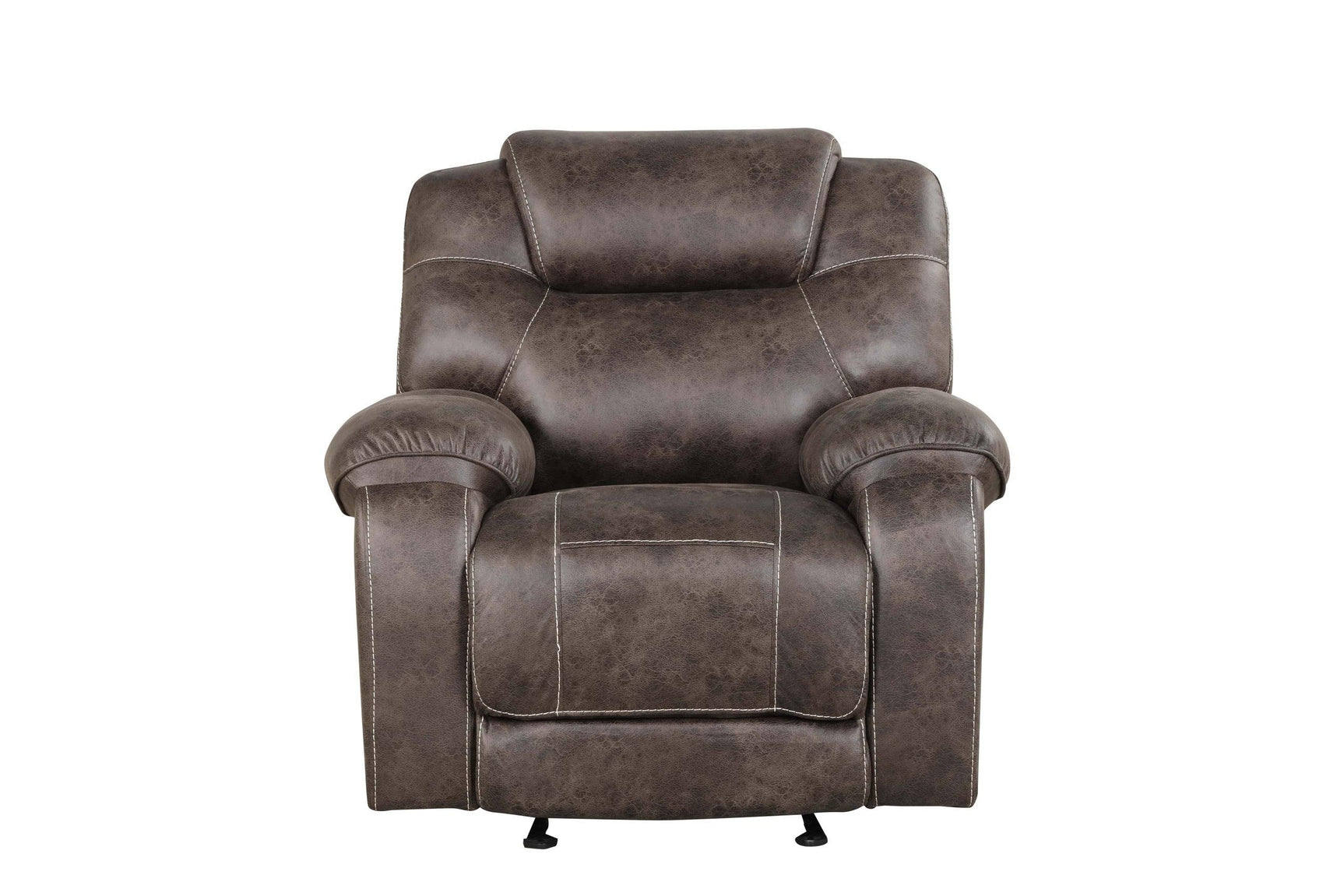 Madrid Chocolate Rustic Leather 3-Piece Reclining Set loveseat view