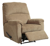 Nerviano Mocha Zero Wall Metal Polyester Contemporary Modern Recliner - Ella Furniture