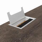 Arlenbry Small Desk side view with compact design and cord management