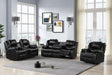 Carter Black 3-piece reclining living room set - front angle