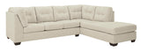 Side view of Ashley 808-06 sectional showcasing right-arm chaise