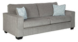Ashley Altari Alloy Gray Fabric Upholstered Loveseat side view