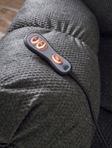Side view of Drakestone gray massage and heat recliner chair