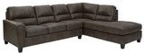 Side view of Ashley 940-02 sectional sofa with right-arm facing chaise