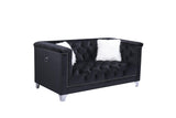 Prince Black Velvet Tufted Upholstered Living Room Set alternate main view