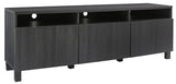 Black W215-66 TV stand side angle