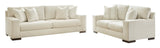 Detail view of Ashley 520-03 Sofa and Loveseat upholstery and finish