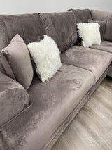 Nines Smoke Sectional sofa, side angle