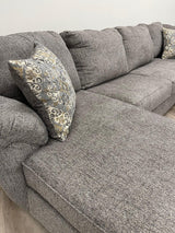 Brentwood Gray Modern Contemporary Traditional Chenille Fabric Sectional - Ella Furniture