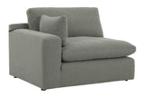 Elyza Gray Modern Contemporary Traditional Sleek Fabric Sectional Oversized, High Quality Sofaloveseat - Ella Furniture