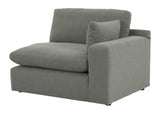 Elyza Gray Modern Contemporary Traditional Sleek Fabric Sectional Oversized, High Quality Sofaloveseat - Ella Furniture