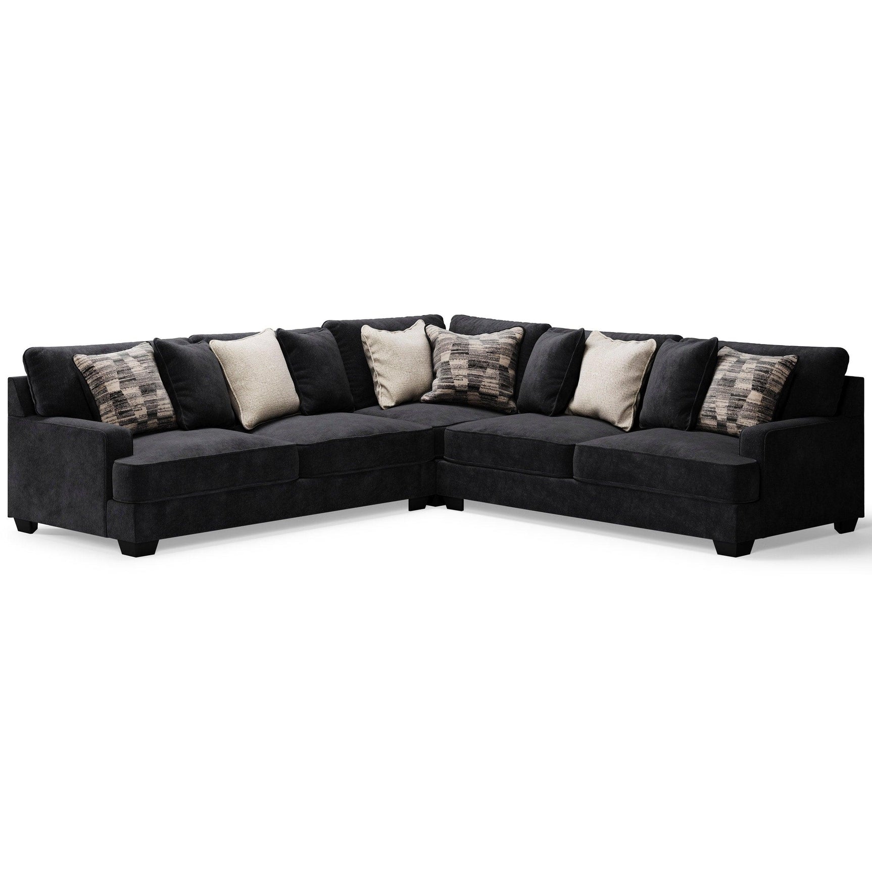 Ashley 596-03 Oversized Charcoal Sectional Sofa side view