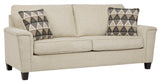 Abinger Natural Polyester Upholstered Queen Sofa Sleeper Side Angle