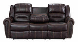 Lexington2023 Brown reclining sofa with drop-down table detail