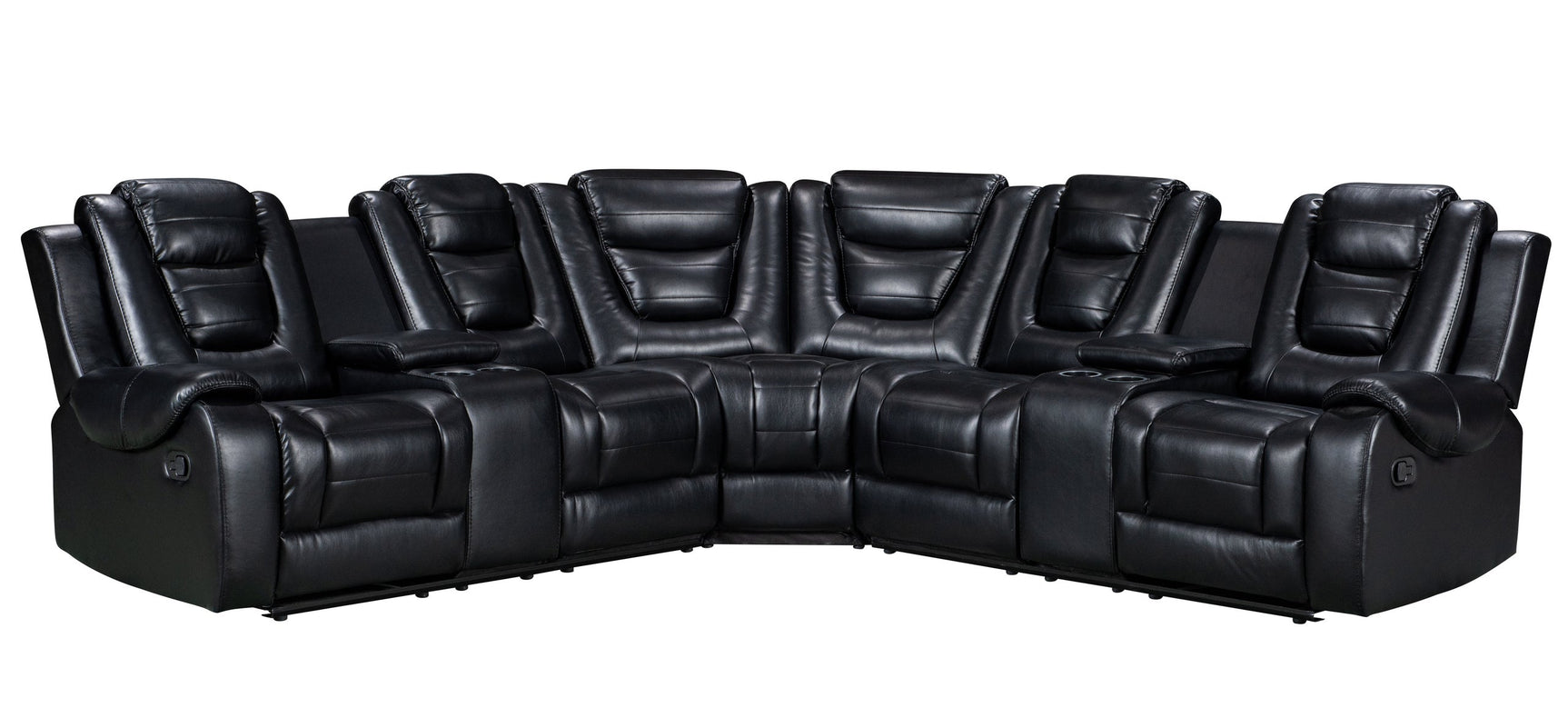 Jordan2021 reclining sectional sofa side view