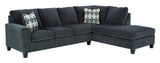 Ashley 839-05 sectional sofa smoke color side view