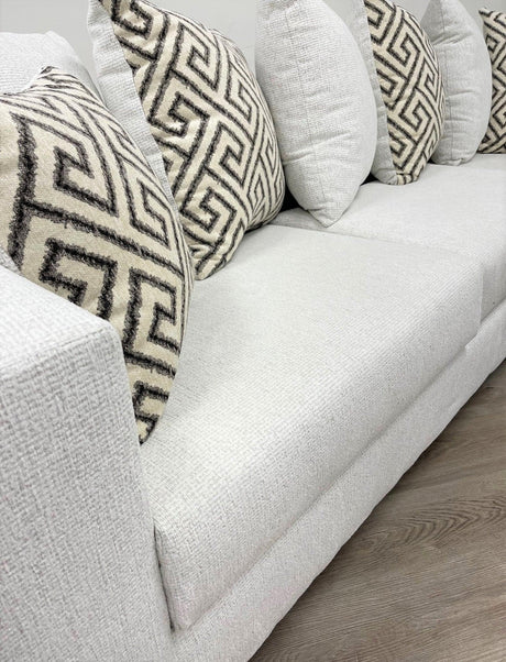 Hollywood Stone chenille upholstered sectional sofa side view
