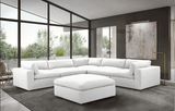 Main view of XL Cloud White sectional sofa from another angle