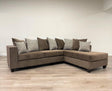 Hollywood Mocha chenille upholstered sectional sofa main view