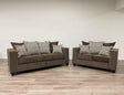main view of Mocha Thick Fabric Upholstered Sofa Loveseat furniture