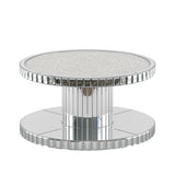 Zom Mirror Coffee Table side view showing mirrored finish